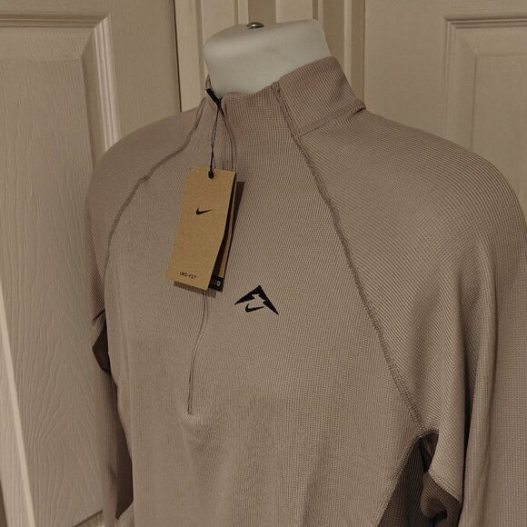 NIKE Trail 1/2 Zip Running Top Large Men's S Gray Dri-Fit FV9994-009 Sweater - Picture 8 of 16
